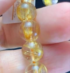 タイチンゴールドルチルクォーツ◇極上品◇金運アップ◇K00315 8.6ミリ