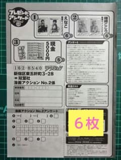 6枚 応募用紙 えなこ サイン入りチェキ など 抽プレ 漫画アクション2