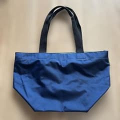 Hervé Chapelier トートバッグ ネイビー×グリーン　大きめのサムネイル