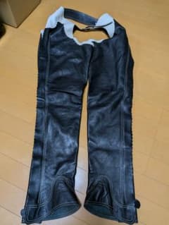 レザーチャップス バイク用 ブラック ホワイトのサムネイル