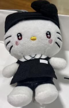 Hello Kitty ぬいぐるみ マスコット 黒のサムネイル