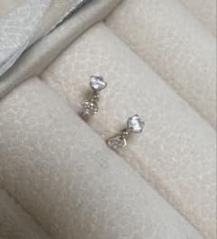 2連ストーン ピアス ゴールドカラーのサムネイル