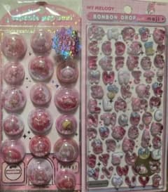 サンリオ カプセルポップシール サンリオ文字 　マイメロディ　2点セット⭐のサムネイル