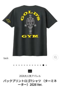 s*a様 GOLD'S GYM バックプリントロゴ　Tシャツ　サイズXLのサムネイル
