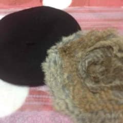 ベレー帽 シンプル 黒のサムネイル