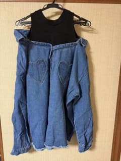 ワンスポ デニムオーバーサイズシャツ ハートポケットのサムネイル