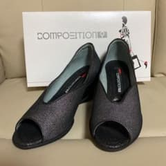 momonese様専用　コンポジション9 オープントゥパンプスのサムネイル