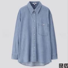 【美品】ユニクロU デニムシャツ　XL UNIQLO オーバーサイズシャツのサムネイル