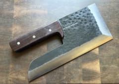 刀工　藤原照康　伝家の宝刀　麺切り　270mm 包丁　青紙スーパー　蕎麦切　黒打 刀工 藤原照康 伝家の宝刀 麺切り 270mm 包丁 青紙スーパー 蕎麦切 黒