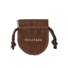 Tiffany ティファニーレアミニ巾着袋 アクセサリー保存袋ブラウン(正規
