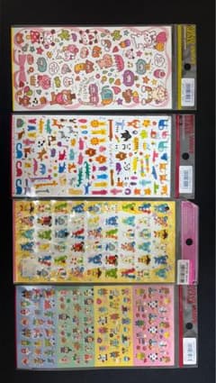 カラフルキャラクターシール4枚セットのサムネイル