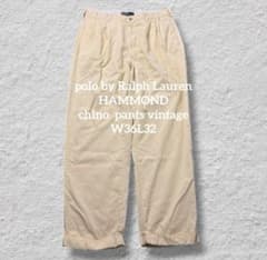 希少色 90sポロラルフローレン2タックワイドチノW36L32HAMMONDのサムネイル