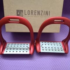 LORENZINI チタン製 レッド乗馬用鐙のサムネイル