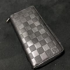 メンズ　ファスナー　チェック長財布のサムネイル
