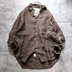 美品】Frank & Eileen リネンシャツ Eileen ブラウンXS - メルカリ