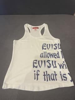 EVISU ホワイト タンクトップ テキストプリントのサムネイル