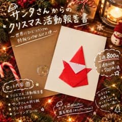 サンタさんからのお手紙【1年間の活動報告書】 - メルカリ