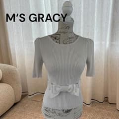 M'S GRACY エムズグレイシー リボン付 半袖ニット - メルカリ