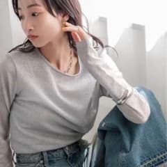 ラメカットソー 長袖 シルバーのサムネイル