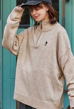 ハーフジップ メランジニット プルオーバーのサムネイル