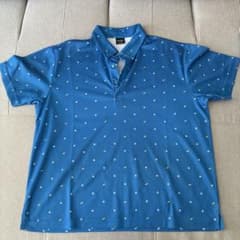 IGNIO 青 ドット柄 ゴルフポロシャツ LLのサムネイル