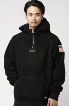 Dickies ボアフリース パーカー ブラック 黒のサムネイル