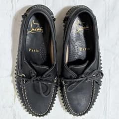 良品】クリスチャンルブタン デッキシューズ モカシン スパイク 36