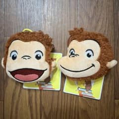 おさるのジョージ カラビナ付フェイスポーチ 2種セット