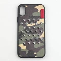 新品 iPhone X iPhone ケース アイフォンカバー スタッズ 迷彩のサムネイル