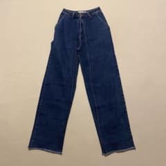 AALTO アールト 36 フロントプリーツ ワイドデニムパンツ - メルカリ