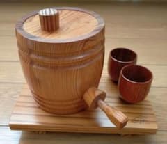 屋久杉見学工場 アリヨシ民芸品店 屋久杉日本酒酒樽焼酎サーバー/お
