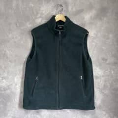 90s LANDS' END 양털 조끼 다크 그린 사이즈 L