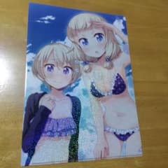 8078 NEWGAME! 벚꽃 네네 & 호시카와 호타루 수영복 A-4 클리어 파일