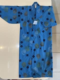 男児用青い浴衣 7〜8才用と帯のサムネイル