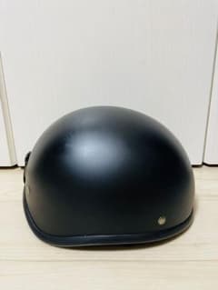 ヘルメット　黒　 マットブラック 半ヘル ハーフヘルメット　PSマーク有りのサムネイル