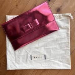 MARNI メタリックピンククラッチバッグのサムネイル