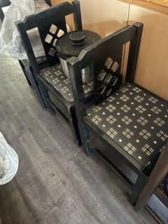 民芸家具 椅子 14脚セット 格子柄 座面　一個新品でなら18000以上しますのサムネイル