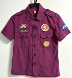 HYSTERIC GLAMOUR ミリタリーシャツ パープル ワッペン y2k - メルカリ