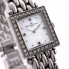 希少✨バレンシアガ ストーンベゼル 12Pダイヤ レディース 腕時計 箱 稼働】BALENCIAGA ストーンベゼル 4P 腕時計 新品電池 石付き - メルカリ