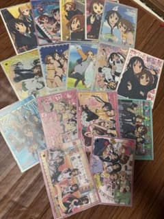 けいおん！　カード約260枚セット けいおん！」10周年のロゴ入り記念Tカード、唯とあずにゃんのカード