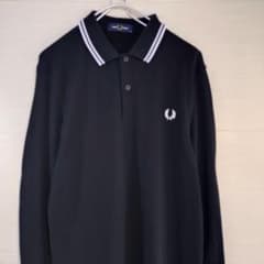 フレッドペリー ポロシャツ 刺繍ロゴ 月桂樹 長袖 ブラック - メルカリ