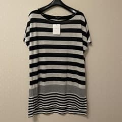 新品　未使用 INDIVI インディヴィ ボーダー柄 半袖Tシャツ M Lのサムネイル