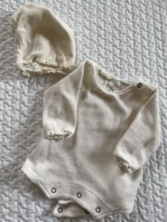 【mina様専用⠀】MONBEBE アイボリー ロンパース・カバーオールのサムネイル