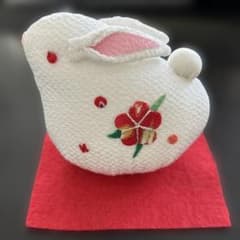 ちりめん細工 うさぎの置物 飾り物 - メルカリ