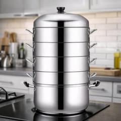 訳アリ品【5段】 蒸し器 せいろ ステンレス 鍋 ガラス鍋蓋付 IH対応 訳アリ品【5段】 蒸し器 せいろ ステンレス 鍋 ガラス鍋蓋付 IH対応