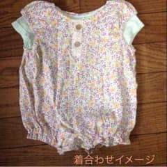 (専用:商談中)70 花柄ロンパース カーターズ肌着とセットも可のサムネイル
