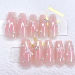 no.9スナ系　ワンホン　オーダーネイル　春ネイルのサムネイル