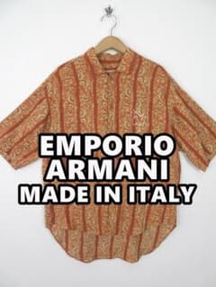 エンポリオアルマーニ イタリア製 総柄 レーヨン 半袖シャツ 花柄 90s エンポリオアルマーニ イタリア製 総柄 レーヨン 半袖シャツ 花柄 90s