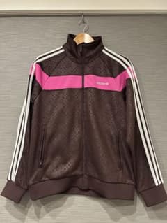 adidas ジップアップジャケット Mサイズ　ブラウン/ピンクのサムネイル