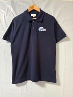 LACOSTE ビッグロゴポロシャツ デカ青ワニ ダークネイビー - メルカリ